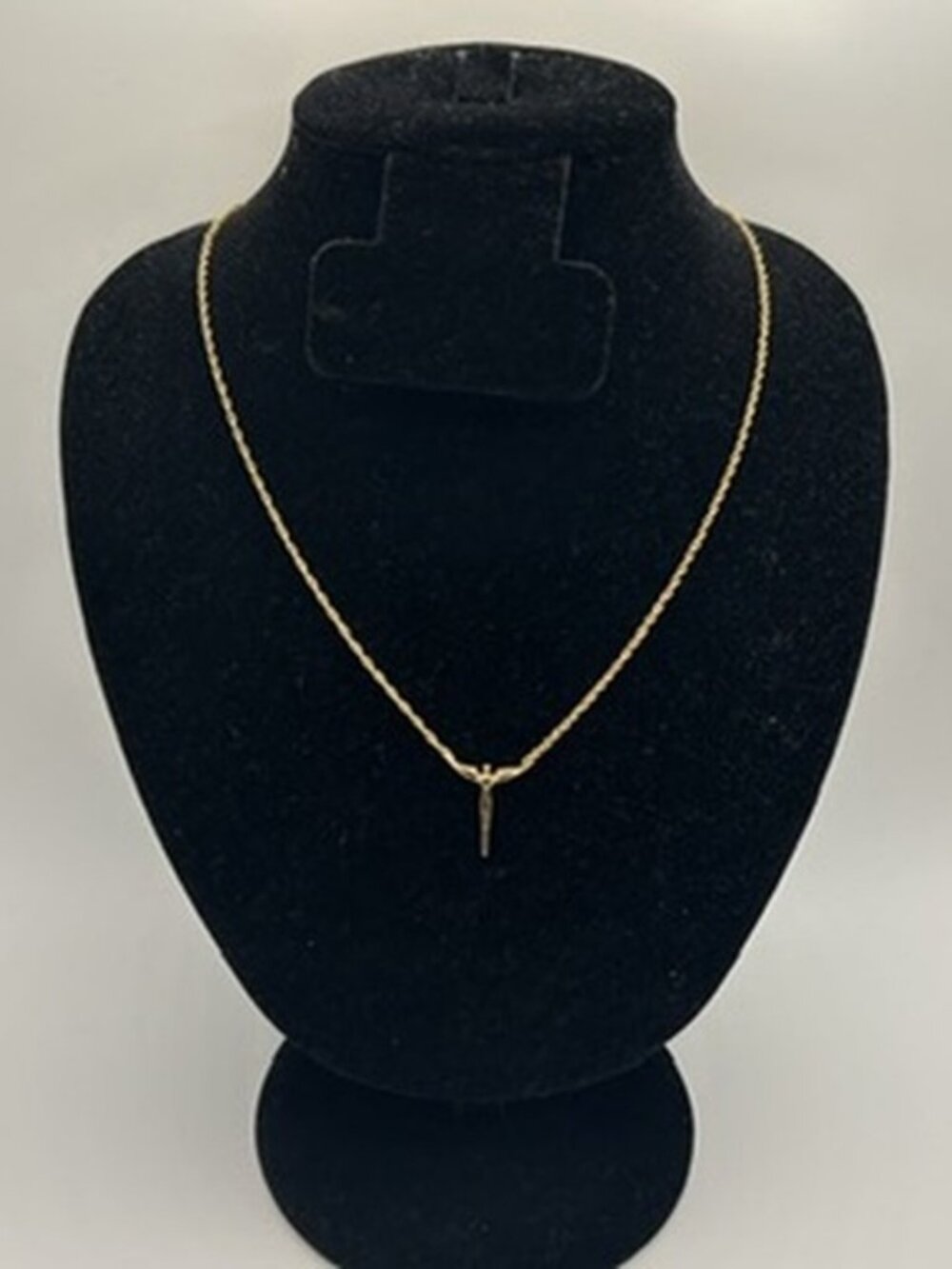 Vintage Real Gold Rope Chain Angel Figure Dainty Plated Stainless Steel Womens